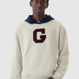 GAP Logo Embroidered Hooded Pullover Sweatshirt-image-62