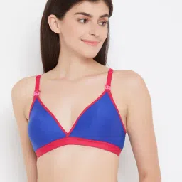Clovia Blue & Red Non Wired Non Padded Maternity Bra-picture-40