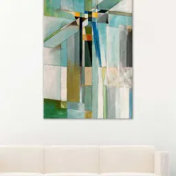 999store Blue & Grey Abstract Canvas Painting-38