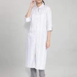 Aurelia Grey Printed Regular Fit Kurta-picture-7
