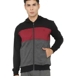 Chkokko Multicolor Full Sleeves Hooded Jacket-image-10