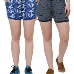 Vimal Jonney Multicolor Self Shorts Pack of 2-2
