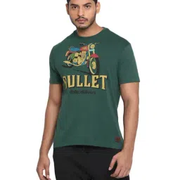 Royal Enfield Green Printed T-Shirt-image-21
