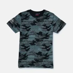 Gini & Jony Kids Black Cotton Printed T-Shirt-image-41