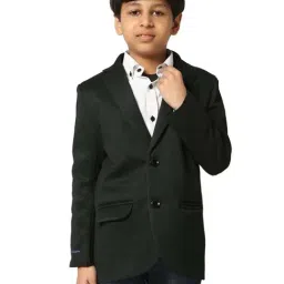TAHVO Kids Cadmium Green Slim Fit Full Sleeves Blazer-picture-41