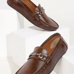 Fausto Men's Brown Casual Loafers-image-84
