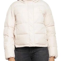 Calvin Klein Putty Beige Quilted Regular Fit Puffer Jacket-14