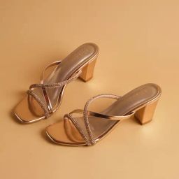 Eridani Women's Phoebe Rose Gold Cross Strap Sandals-image-30