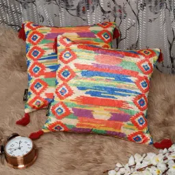 HOSTA HOMES Multicolor Velvet Ultra Soft Cushion Covers - Set of 2-image-75