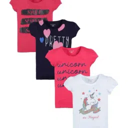 Plum Tree Kids Multicolour Cotton Printed T-Shirts-image-6