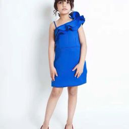 Foreverkidz Kids Blue Regular Fit Dress-image-4