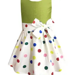 A.T.U.N. Lime Green & White Printed Dress-image-99