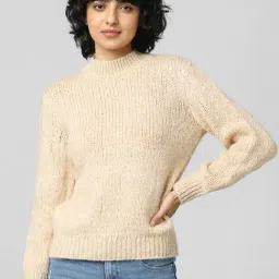 Only Beige Regular Fit Pullover-34