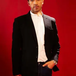 Vastramay Black Regular Fit Blazer-image-54