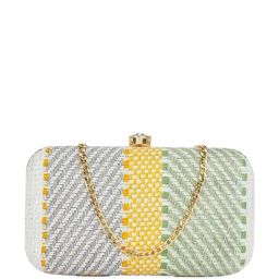 Globus Multicolor Textured  Box Clutch-8
