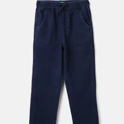 United Colors Of Benetton Boys Blue Cotton Regular Fit Trousers-image-61