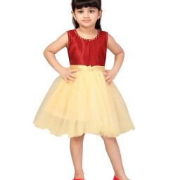 Aarika Kids Maroon Regular Fit Dress-image-20