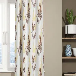 Bianca EL`PESSO Silver & Brown Faux Silk 5 Ft. Window Curtain-9