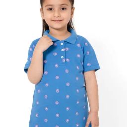 Bodycare Kids Royal Blue Printed Polo T-Shirt-picture-6
