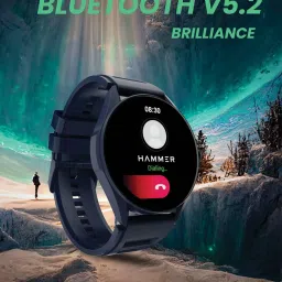 Hammer Cyclone 1.39 inch Round Dial Rotating Crown Smartwatch with Calling Function (Midnight Black) image 2