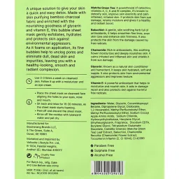 Quench Botanics Matcha Better Bubble Sheet Mask for Skin Detox - 21 ml image 2