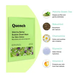 Quench Botanics Matcha Better Bubble Sheet Mask for Skin Detox - 21 ml image 4