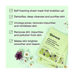 Quench Botanics Matcha Better Bubble Sheet Mask for Skin Detox - 21 ml image 5