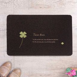 Cortina Black & Brown Patterned Rectangular Doormat-21