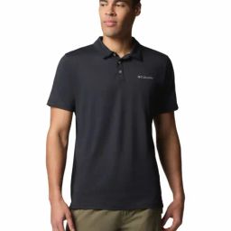Columbia Mens Black Omni-Shade Tech Trail Utility Polo Tshirt-image-53