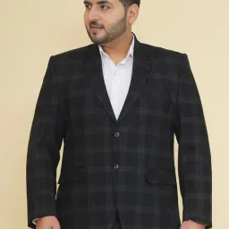 John Pride Black Regular Fit Checks Blazer-image-91