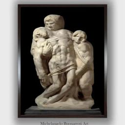 The Art House Black & White The Palestrina Pieta Wooden Painting Wall Art-image-5