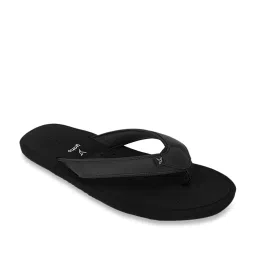 Yoho Men's Arch Support Black Flip Flops image 2