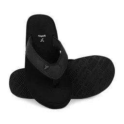 Yoho Men's Arch Support Black Flip Flops image 5