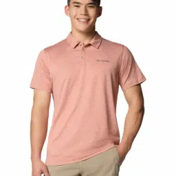 Columbia Mens Pink Omni-Shade Tech Trail Utility Polo Tshirt-image-47