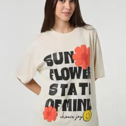Bewakoof Beige Cotton Graphic T-Shirt-picture-38