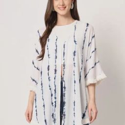 Trend Arrest White Tie - Dye Shrug-39