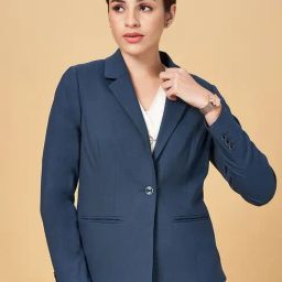 Annabelle by Pantaloons Blue Regular Fit Blazer-image-28