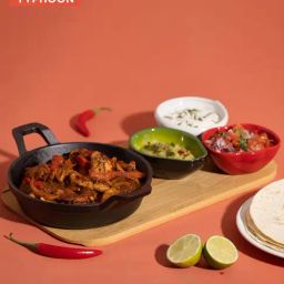 TYPHOON Multicolor Cast Iron Fajita Serving Set (180ml) - Set of 4 image 2