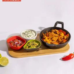 TYPHOON Multicolor Cast Iron Fajita Serving Set (180ml) - Set of 4-33
