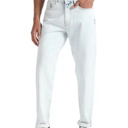 Calvin Klein Jeans Tapered Denim Light Dark Rinse Mid Rise Jeans-image-92