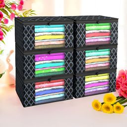 Aura Black Set of 6 Regular Multi-Utility Organisers-83