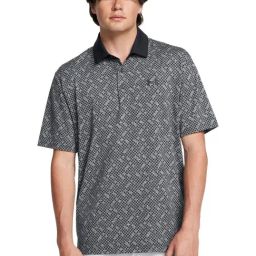 Under Armour Black Regular Fit Printed Sports Polo-image-93