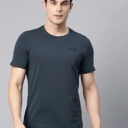 ALCIS Stretchex Blue Slim Fit Sports T-Shirt-image-53