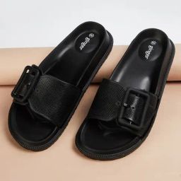 Ginger by Lifestyle Women's Black Slides-picture-45