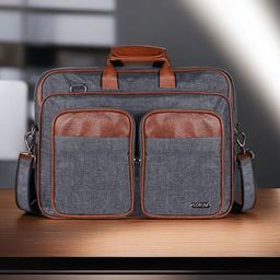 LOREM Unisex Textured Laptop Bag-45