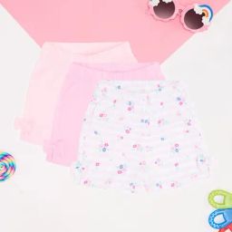 Pantaloons Baby Girls Multicoloured Shorts - Pack of 3-image-77