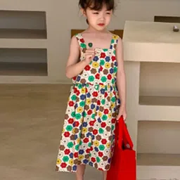 LULU & SKY Girls Floral Printed A-Line Maxi Dress-picture-16
