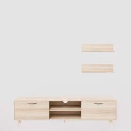 SPYDER CRAFT A5 Engineered Wood TV Entertainment Unit (Canyon Oak) image 4