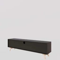 SPYDER CRAFT D3 Engineered Wood TV Entertainment Unit (Black & Oak) image 5