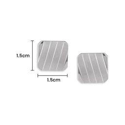 The Real Effect London 800 Silver Celosia Rhodium Plated Silver Cufflinks for Men-image-26